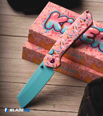 Kizer Madrac Button Liner Lock Knife Dessert Warrior (3" Blue)